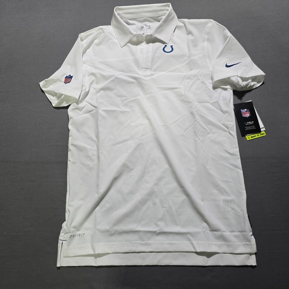 NEW Indianapolis Colts Nike NFL On Field Dri-Fit Polo Men's White small